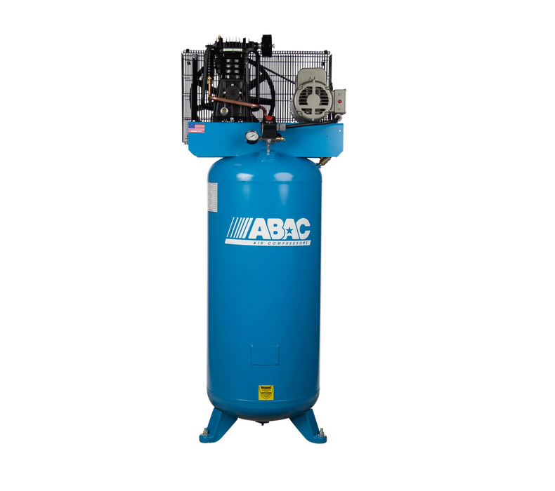 ABAC Pro Two-Stage Belt-Drive Compressor – High-Capacity Aluminum Head ...