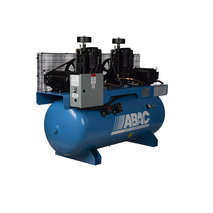 ABAC Hybrid Pro Duplex Two-Stage Belt-Drive Compressor – Dual Pumps, Programmable Control