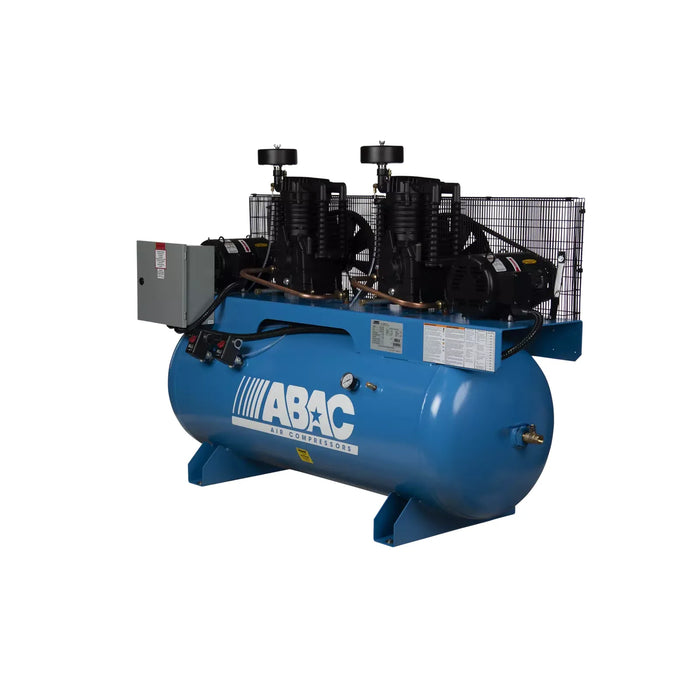 ABAC Ironman Duplex Cast-Iron Piston Air Compressor – Dual Pump, Programmable Control