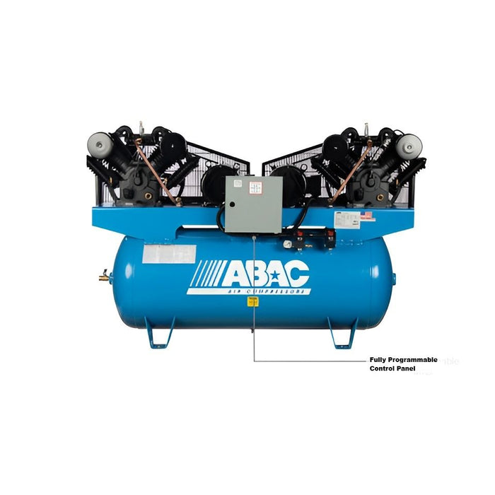 ABAC Ironman Duplex Cast-Iron Piston Air Compressor – Dual Pump, Programmable Control