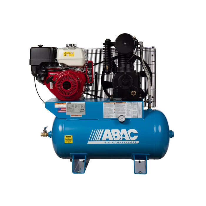 ABAC Ironman Engine Cast-Iron Piston Air Compressor-Mobile, Gas-Driven Power