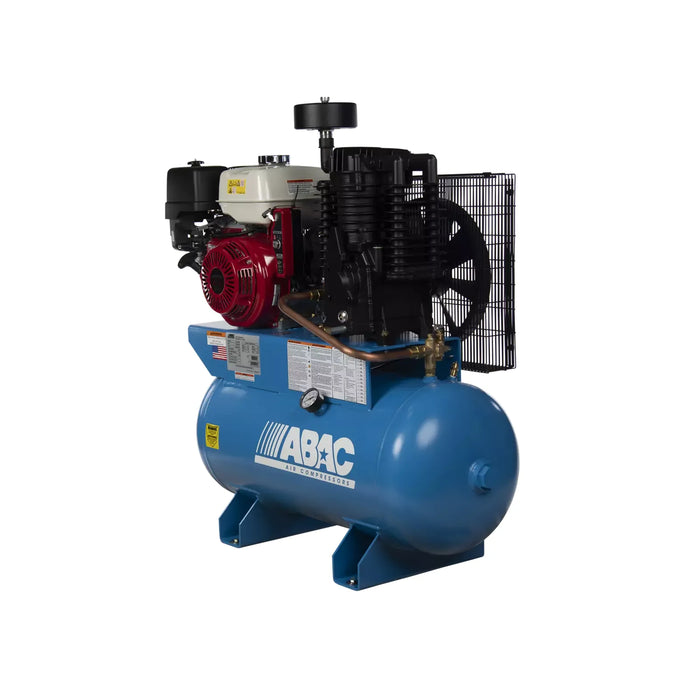 ABAC Ironman Engine Cast-Iron Piston Air Compressor-Mobile, Gas-Driven Power