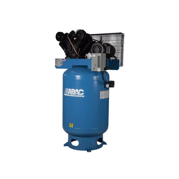 ABAC Ironman Piston Air Compressor 5hp 80 Gallon - Heavy-Duty V-Pump Reliability