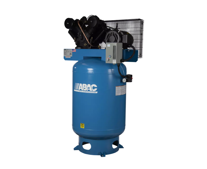 ABAC Ironman Piston Air Compressor 5hp 80 Gallon - Heavy-Duty V-Pump Reliability