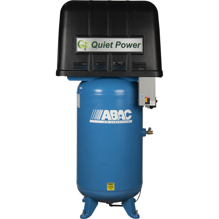 ABAC Quiet Series 2-Stage Belt-Drive Piston Compressor – Ultra-Low Noise Power - 7.5HP