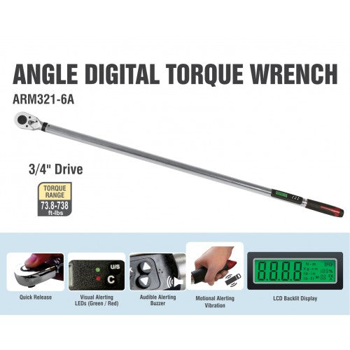 ACDelco 3/4" Digital Angle Torque Wrench (73.8-738 ft/lbs.)