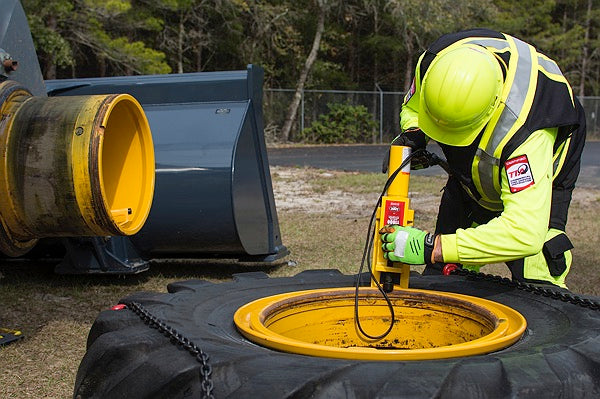 OTR Giant Tire Bead Breaker | AME 25-51″ Earthmover Tool
