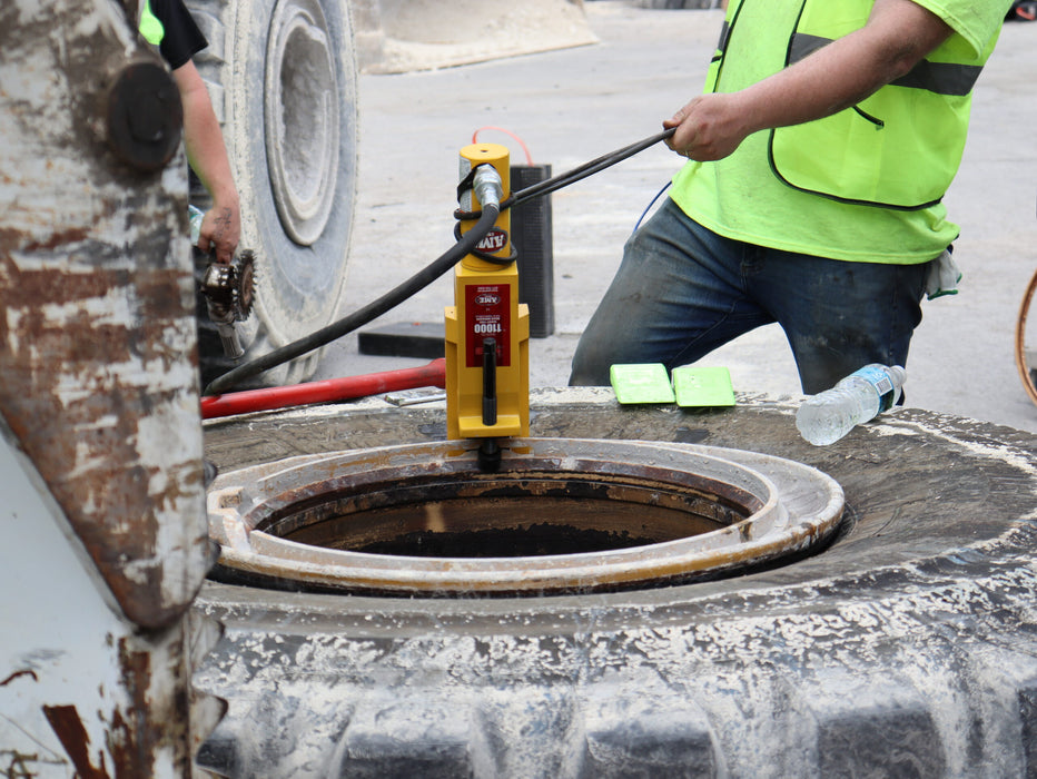 OTR Giant Tire Bead Breaker | AME 25-51″ Earthmover Tool