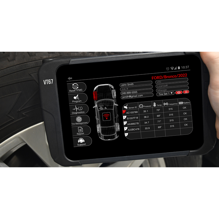 ATEQ VT67 Diagnostic Tablet VT67-TTDTI — TPMS & Tire Management Scan Tool