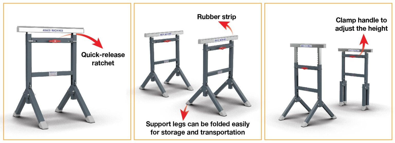 Abaco Easy Adjustable Fabrication Stand Seni – Adjustable Slab Support Stand (AEAFS3143 / AEAFS3143S)