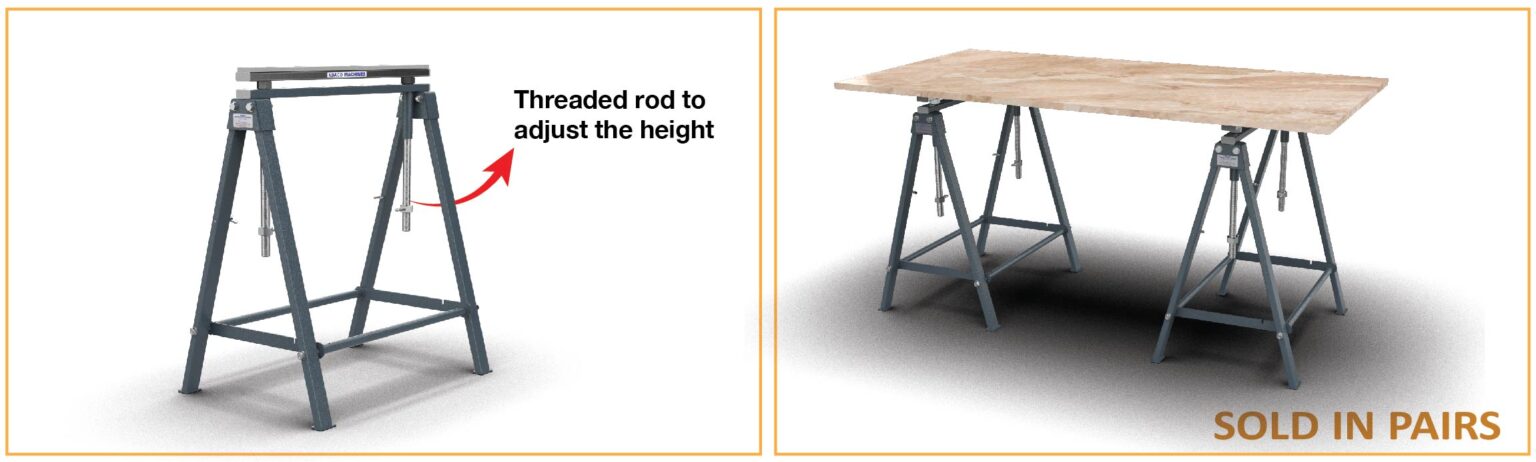 Abaco AFS3139 Fabrication Stand – Adjustable Stone Slab Support with Rubber Pads