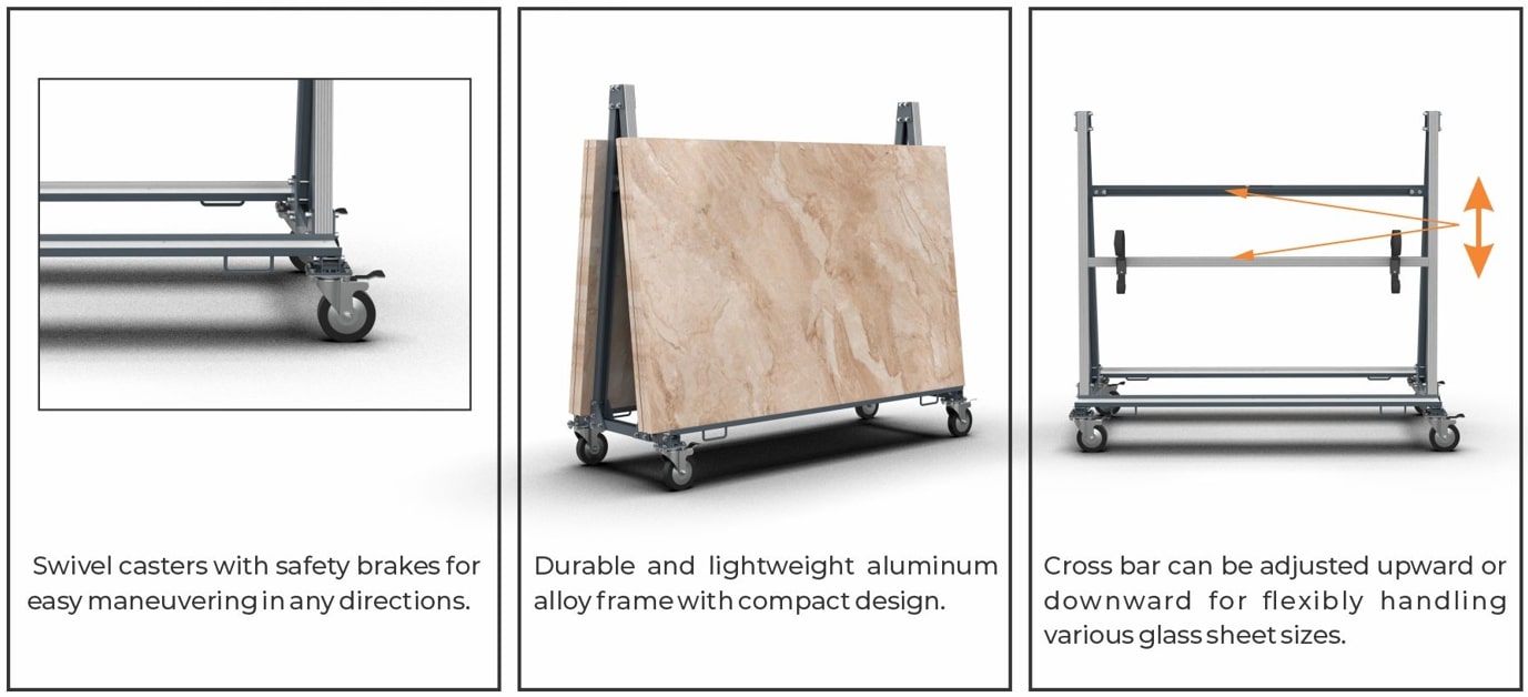 Abaco Flexible Transport Cart – Mobile Slab Transport & Handling Cart (AFTC5947)