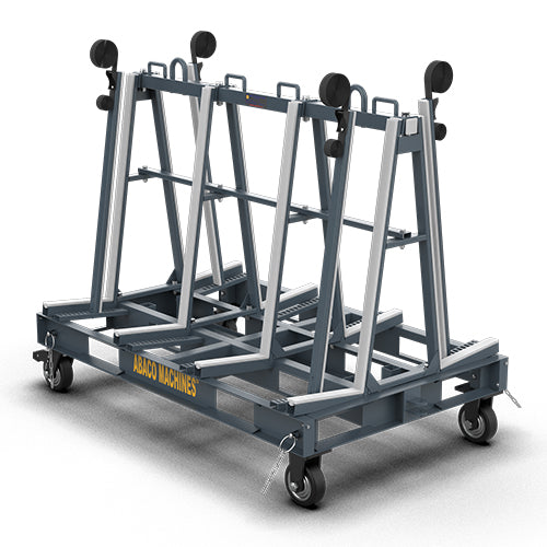 Abaco One Stop A-Frame – Heavy-Duty Mobile Slab & Glass Transport Rack (OSA6135 / OSA6135-G)