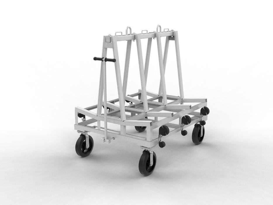 Abaco One Stop A-Frame – Heavy-Duty Mobile Slab & Glass Transport Rack (OSA6135 / OSA6135-G)