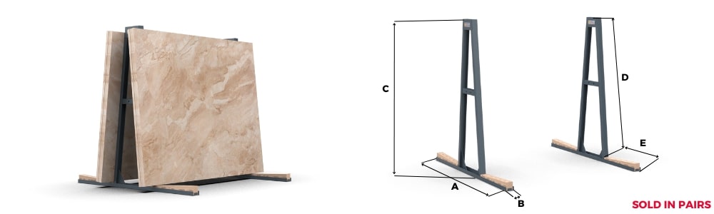 Abaco QLI Standard A-Frame AQSA060 – Industrial Stone Slab Storage Frame