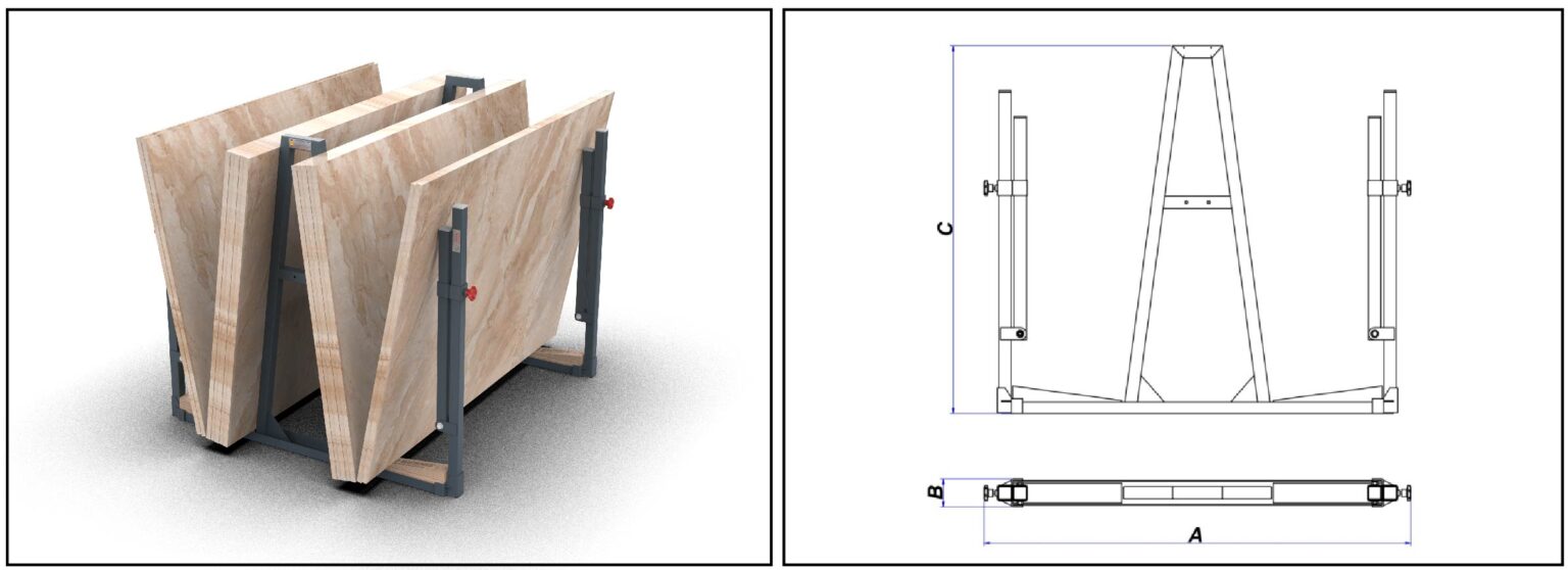 Abaco Universal A-Frame UAF60 – Industrial Slab Storage Rack