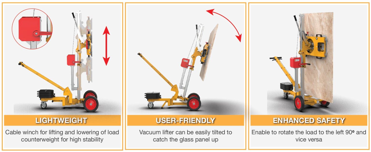 Abaco Manual Vacuum Grip Lifter – MVGL150 (330 lb/150 kg Glass Lifters)