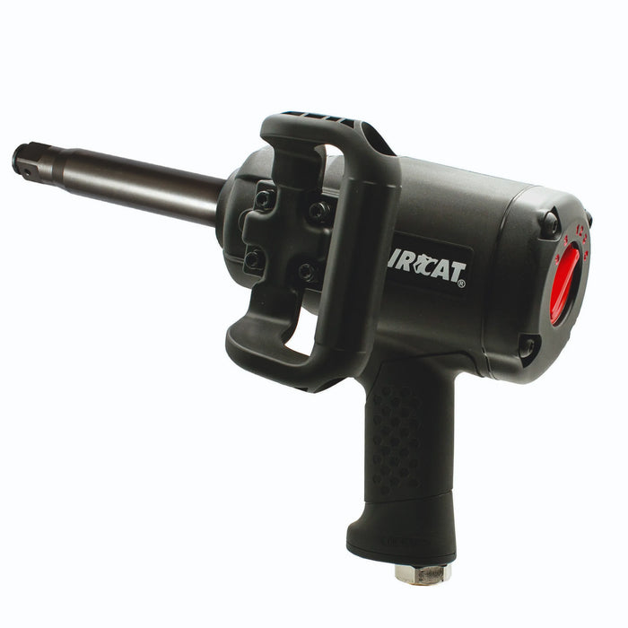 AirCat 1870-P-6 1″ Low-Weight Pistol Grip Impact Wrench – 1,900 ft-lb Torque, 6″ Extended Anvil
