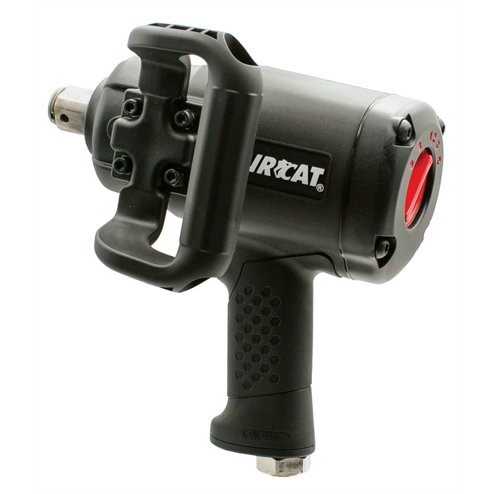 AirCat 1870-P-6 1″ Low-Weight Pistol Grip Impact Wrench – 1,900 ft-lb Torque, 6″ Extended Anvil