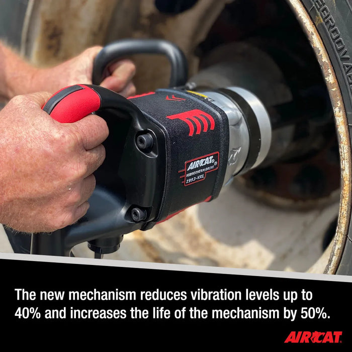 AirCat 1″ Vibrotherm Drive Composite Straight Impact Wrench (7″ Anvil) – 2,100 ft-lb Torque