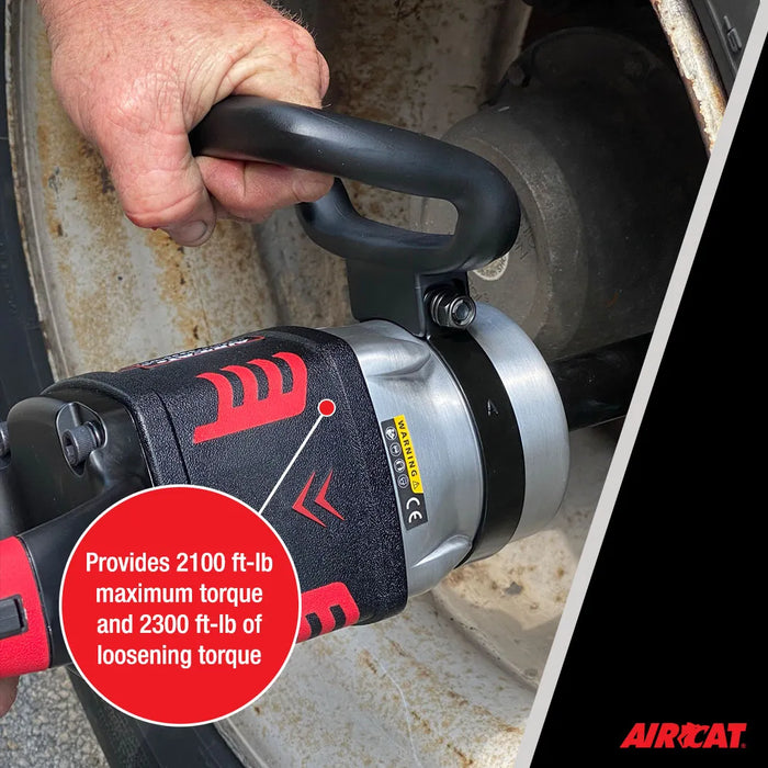 AirCat 1″ Vibrotherm Drive Composite Straight Impact Wrench (7″ Anvil) – 2,100 ft-lb Torque