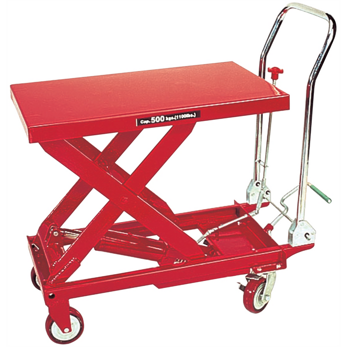 American Forge & Foundry 1100 lb Hydraulic Table Cart | AFF Heavy-Duty Lift Table