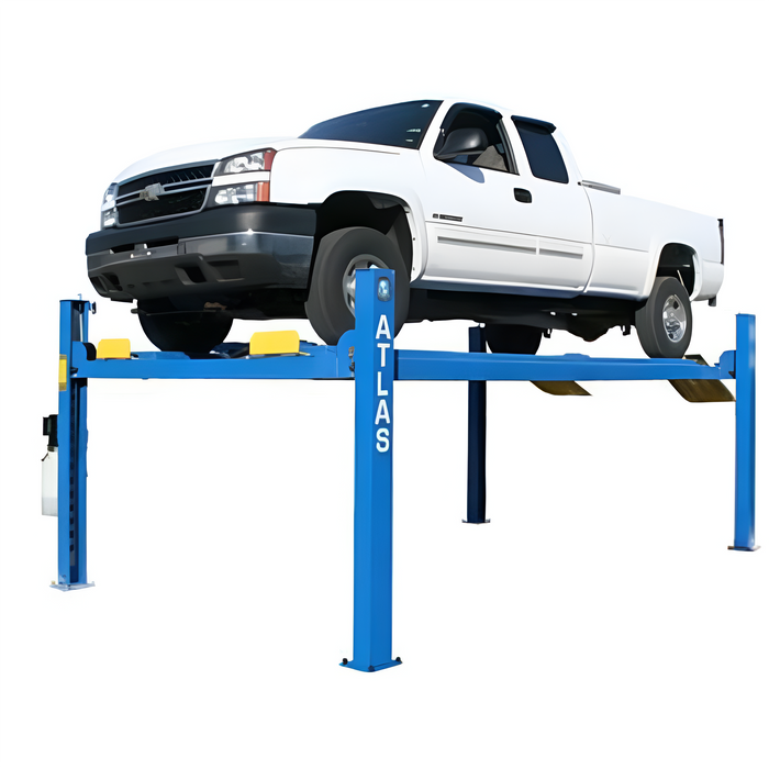 Atlas Automotive Equipment 412AJ06A 12,000 lb 4-Post Alignment Lift with Turntables – Heavy-Duty Hydraulic Car Lift for Professional Garages, Alignment, and Service Centers
