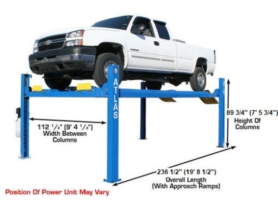 Atlas Automotive Equipment 412 Commercial Grade 4-Post Lift – 12,000 lb Capacity Heavy-Duty Car Lift for Professional Garages | Model ATTD-412-NEW