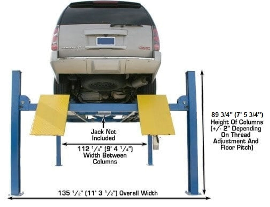 Atlas Automotive Equipment 412 Commercial Grade 4-Post Lift – 12,000 lb Capacity Heavy-Duty Car Lift for Professional Garages | Model ATTD-412-NEW