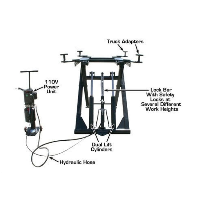 Atlas Equipment 6MR Portable Mid-Rise 6,000 lb Scissor Lift | Mobile Automotive Service Lift – ATTD-6MR