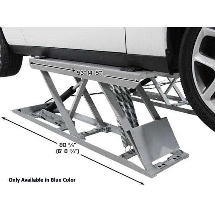 Atlas Automotive Equipment 6PL Open Center Low-Rise Scissor Car Lift – 6,000 lb. Capacity Hydraulic Auto Lift (ATEATTD-6PL-FPD)