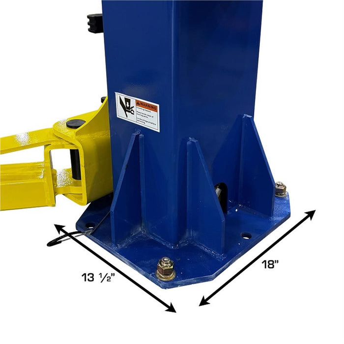 Atlas Automotive Equipment TPF-9 Baseplate 2-Post Car Lift – 9,000 lb. Capacity Hydraulic Auto Lift