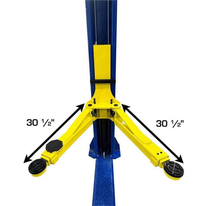 Atlas Automotive Equipment TPF-9 Baseplate 2-Post Car Lift – 9,000 lb. Capacity Hydraulic Auto Lift