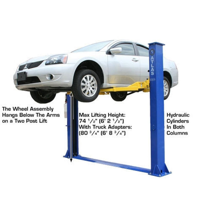 Atlas 9KBPX 2-Post Baseplate Car Lift | 9,000 lb Heavy-Duty Automotive Hoist for Professional Garages