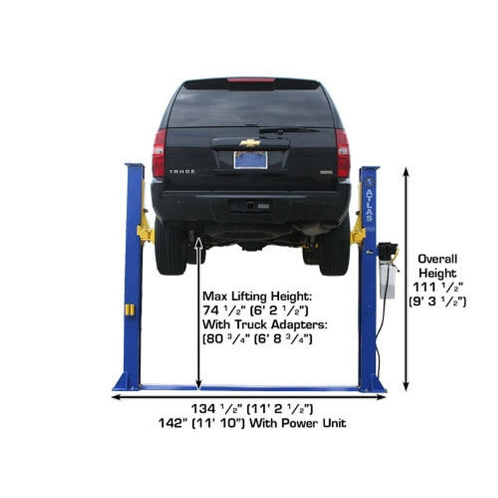 Atlas 9KBPX 2-Post Baseplate Car Lift | 9,000 lb Heavy-Duty Automotive Hoist for Professional Garages
