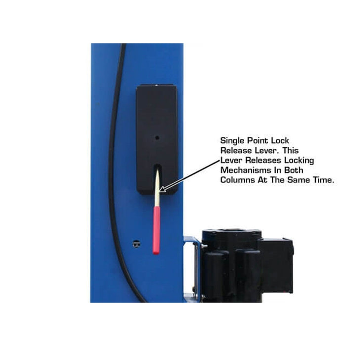 Atlas Automotive 9,000 lb. Overhead 2-Post Lift – Model 9OHSC ATTD-9OHSC-SS-FPD | Heavy-Duty Garage & Shop Car Lift