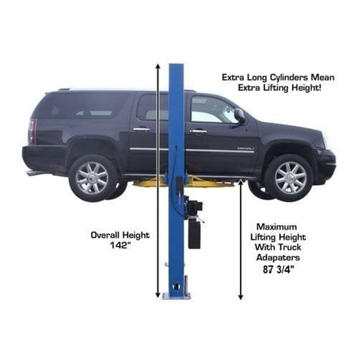 Atlas Automotive 9,000 lb. Overhead 2-Post Lift – Model 9OHSC ATTD-9OHSC-SS-FPD | Heavy-Duty Garage & Shop Car Lift