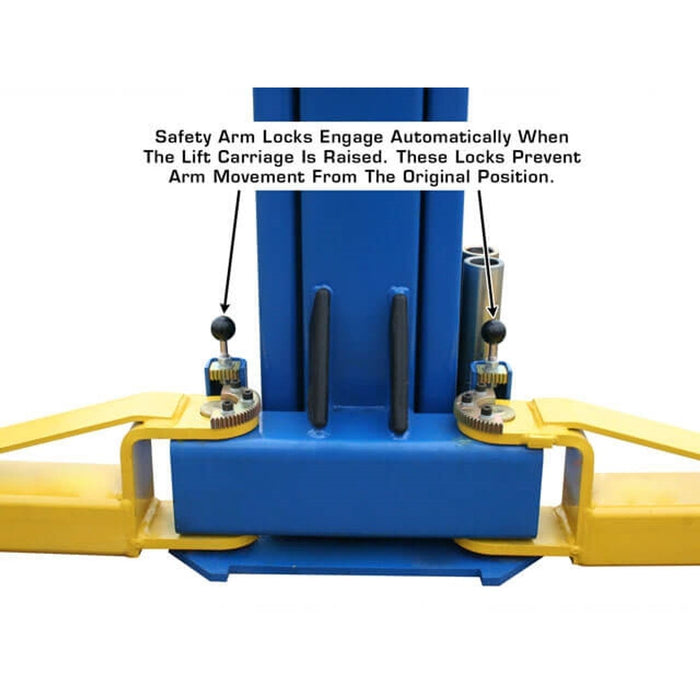 Atlas Automotive 9,000 lb. Overhead 2-Post Lift – Model 9OHSC ATTD-9OHSC-SS-FPD | Heavy-Duty Garage & Shop Car Lift