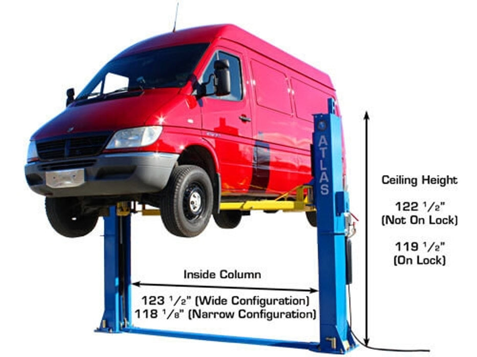 Atlas BP12000X Commercial Baseplate 2-Post Lift – 12,000 lb Capacity | Heavy-Duty Automotive Lift (ATTD-BP12000X-NEW)