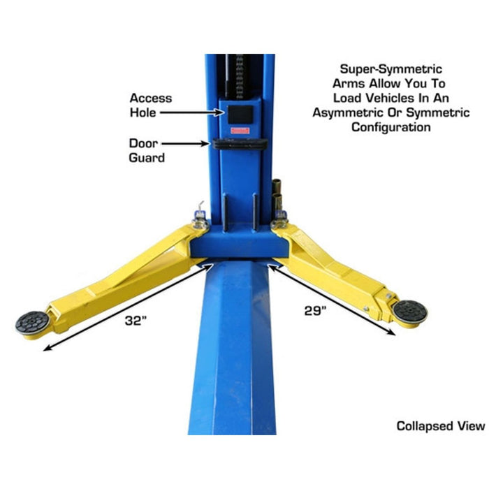 Atlas Automotive Equipment BP8000 Baseplate 2-Post Car Lift – 8,000 lb. Capacity Hydraulic Auto Lift (ATTD-BP8000-NEW)