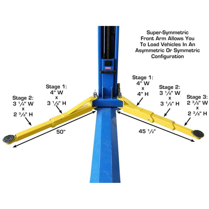 Atlas Automotive Equipment BP8000 Baseplate 2-Post Car Lift – 8,000 lb. Capacity Hydraulic Auto Lift (ATTD-BP8000-NEW)