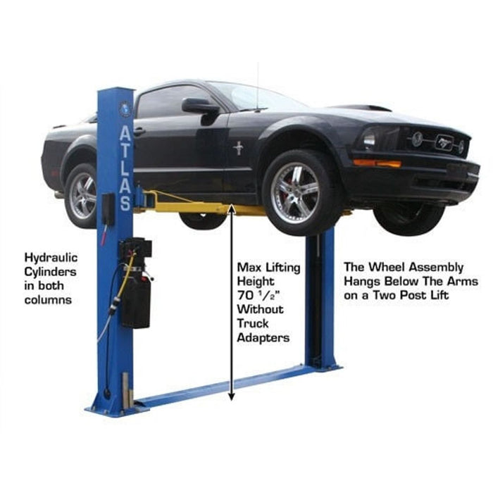Atlas Automotive Equipment BP8000 Baseplate 2-Post Car Lift – 8,000 lb. Capacity Hydraulic Auto Lift (ATTD-BP8000-NEW)