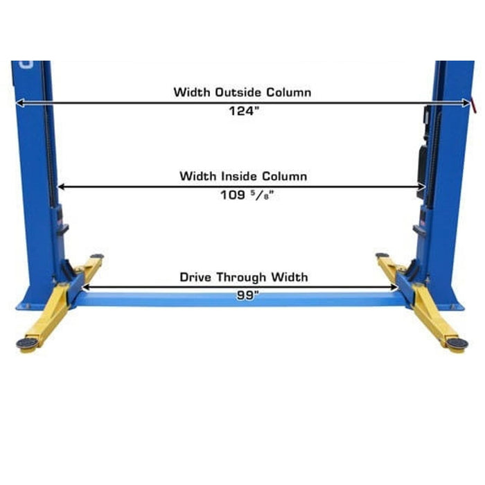 Atlas Automotive Equipment BP8000 Baseplate 2-Post Car Lift – 8,000 lb. Capacity Hydraulic Auto Lift (ATTD-BP8000-NEW)