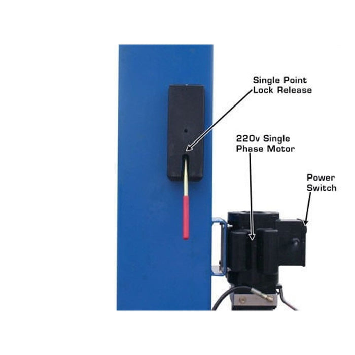 Atlas Automotive Equipment BP8000 Baseplate 2-Post Car Lift – 8,000 lb. Capacity Hydraulic Auto Lift (ATTD-BP8000-NEW)