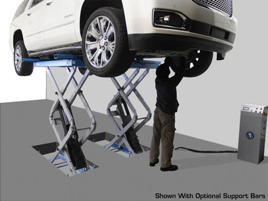 Atlas Automotive Equipment FM9SL In-Ground Full-Rise Scissor Lift – 9,000 lb Capacity Commercial Grade Auto Lift | Model ATTD-FM9SL
