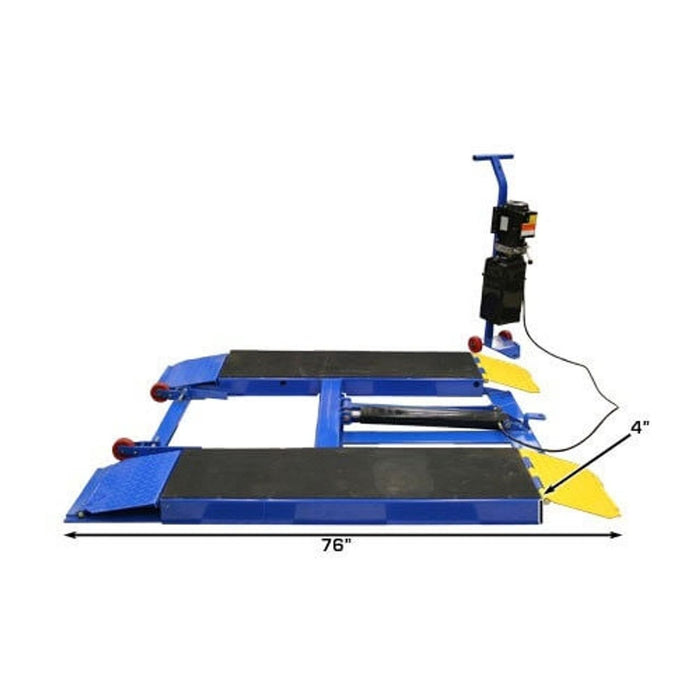 Atlas Automotive Equipment LR06 Portable Low-Rise Scissor Car Lift – 6,000 lb. Capacity Hydraulic Garage Lift (ATTD-LR06)