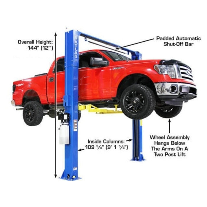Atlas Automotive Equipment PRO-9D Overhead 2-Post Car Lift – 9,000 lb Capacity Vehicle Hoist (XH-PRO-9D-FPD)
