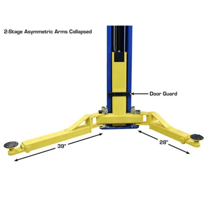 Atlas Automotive Equipment PRO-9D Overhead 2-Post Car Lift – 9,000 lb Capacity Vehicle Hoist (XH-PRO-9D-FPD)