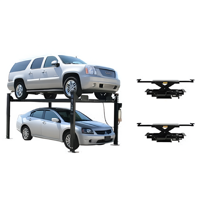 Atlas PRO8000 4-Post Lift with RJ35 Sliding Jacks – 8,000 lb Capacity | Professional Car Storage & Service Lift Combo (XH-PRO8-COMBO-FPD)