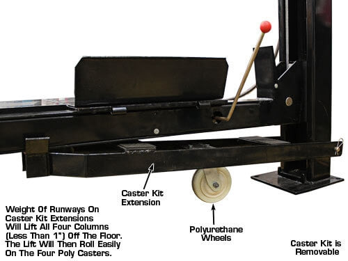 Atlas Equipment PRO9000 4-Post Car Lift with RJ6 Rolling Jacks Combo – 9,000 lb Capacity | Heavy-Duty Hydraulic Lift System for Professional Garages & Home Workshops (Model XH-PRO9-COMBO2-FPD)